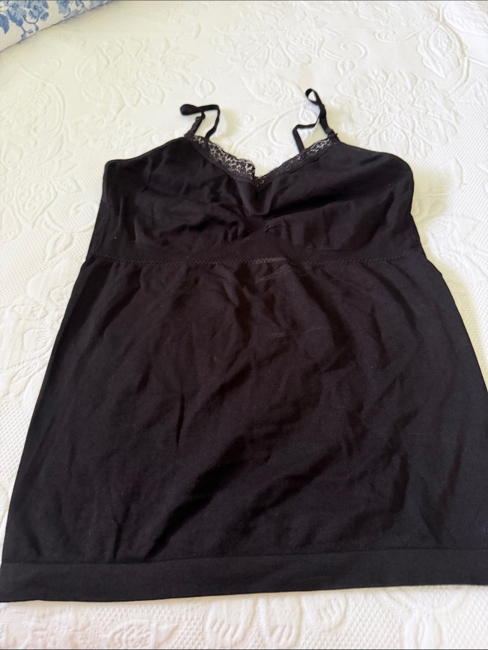 coobie Black Lace-Trim Camisole Tank